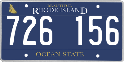 RI license plate 726156