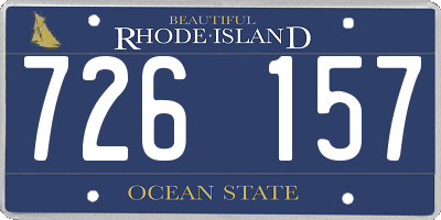 RI license plate 726157