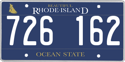 RI license plate 726162