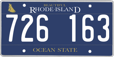 RI license plate 726163