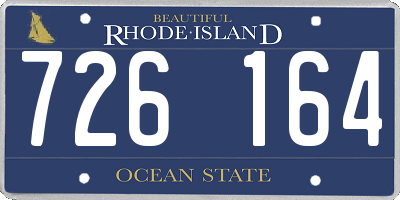RI license plate 726164