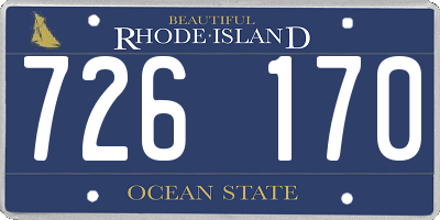 RI license plate 726170