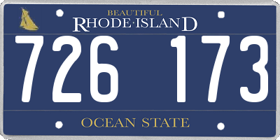 RI license plate 726173