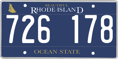 RI license plate 726178