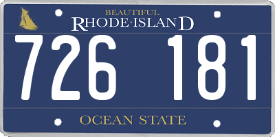 RI license plate 726181