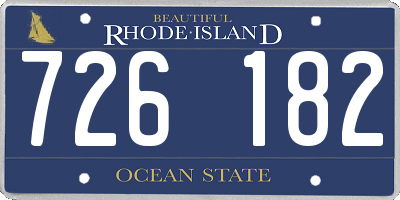 RI license plate 726182