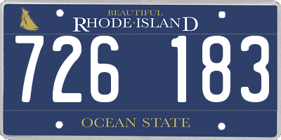 RI license plate 726183