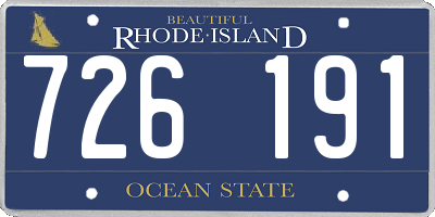 RI license plate 726191