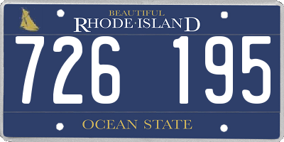 RI license plate 726195