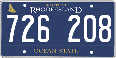 RI license plate 726208