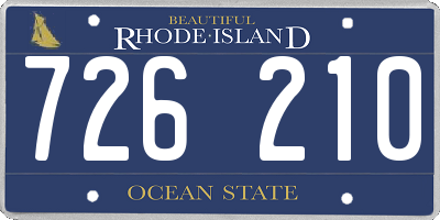 RI license plate 726210