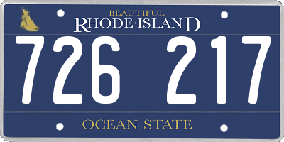 RI license plate 726217