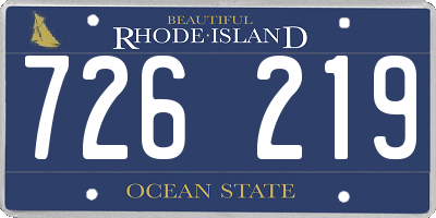 RI license plate 726219