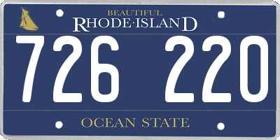 RI license plate 726220