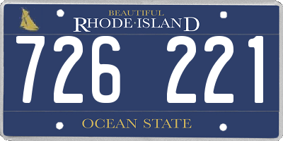 RI license plate 726221