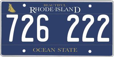 RI license plate 726222