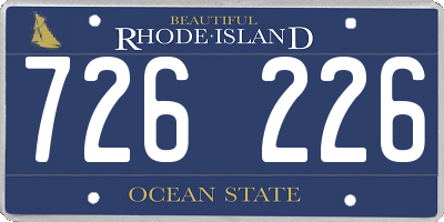 RI license plate 726226