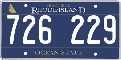 RI license plate 726229
