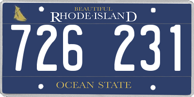 RI license plate 726231