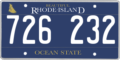 RI license plate 726232