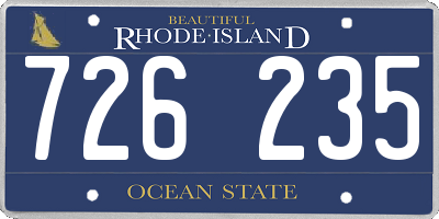 RI license plate 726235
