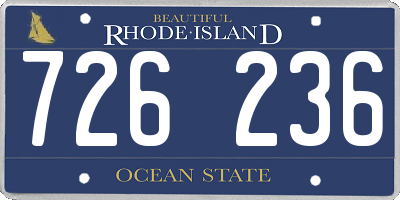 RI license plate 726236