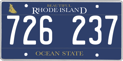 RI license plate 726237