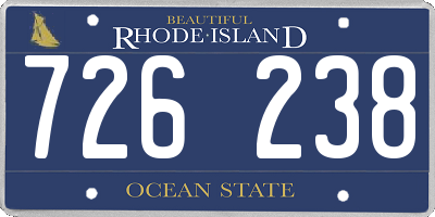 RI license plate 726238