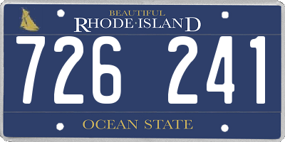 RI license plate 726241