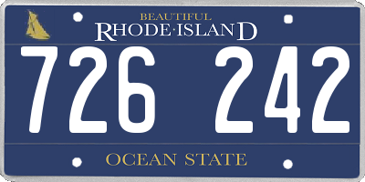 RI license plate 726242