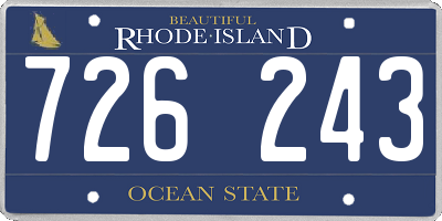 RI license plate 726243