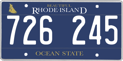 RI license plate 726245