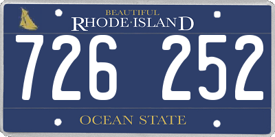 RI license plate 726252