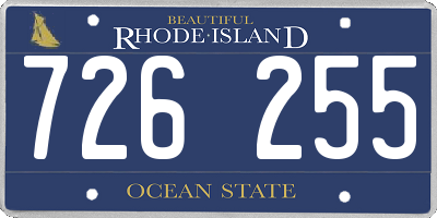 RI license plate 726255