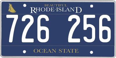 RI license plate 726256