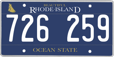 RI license plate 726259