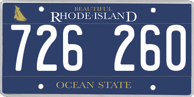 RI license plate 726260