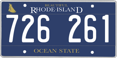 RI license plate 726261