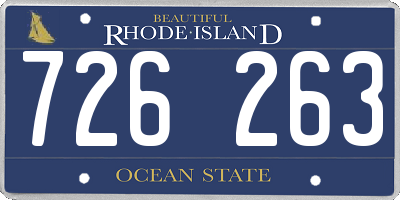 RI license plate 726263