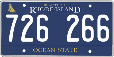 RI license plate 726266