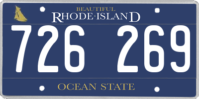 RI license plate 726269