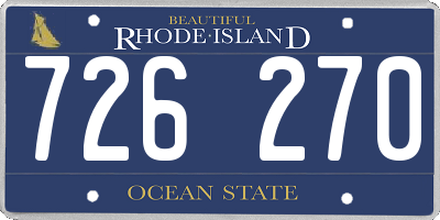 RI license plate 726270