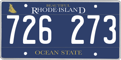 RI license plate 726273