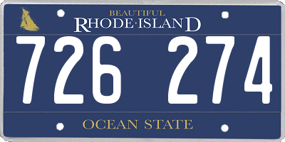 RI license plate 726274
