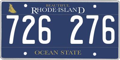 RI license plate 726276