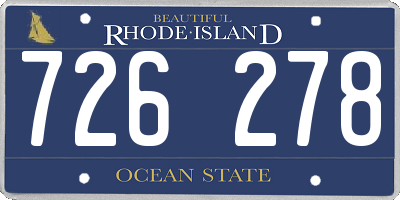 RI license plate 726278