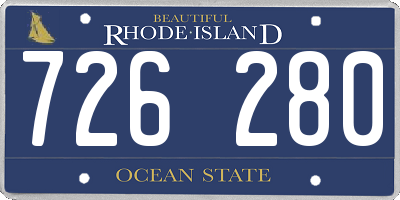 RI license plate 726280