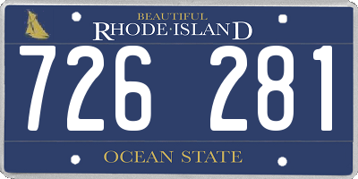 RI license plate 726281