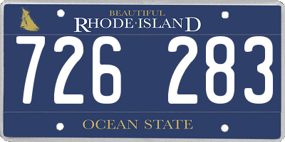 RI license plate 726283
