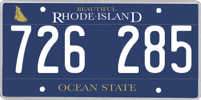 RI license plate 726285